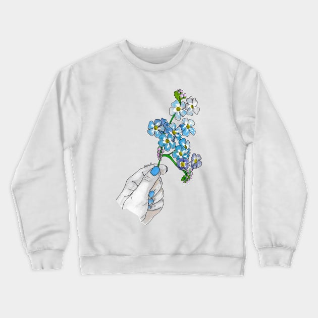 forget me not Crewneck Sweatshirt by Aviva Bubis